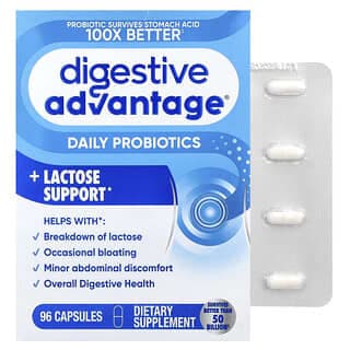 Schiff, Digestive Advantage®,日常益生菌 + 乳糖幫助,96 粒膠囊