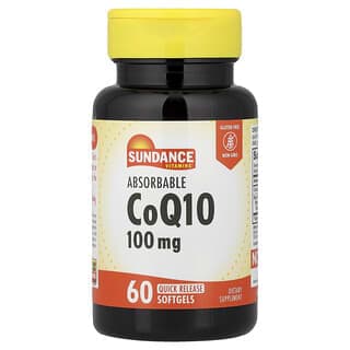 Sundance Vitamins, 可吸收輔酶 Q10，100 毫克，60 粒速釋軟膠囊