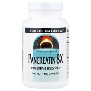 Source Naturals, 胰液素 8X,100 粒膠囊