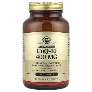 Solgar, Megasorb 輔酶 Q-10,400 毫克,60 粒軟凝膠