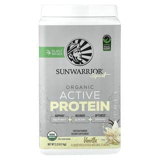 Sunwarrior, 運動，有機活性蛋白質粉，香草，2.2 磅（1 千克）