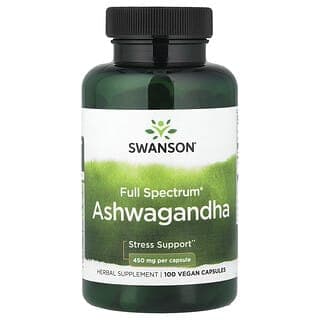 Swanson Vitamins, Full Spectrum® 南非醉茄，100 粒全素膠囊（每粒 450 毫克）