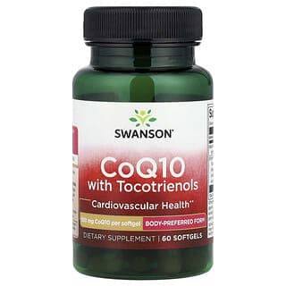 Swanson Vitamins, 含生育三烯酚的輔酶 Q10，60 粒軟膠囊