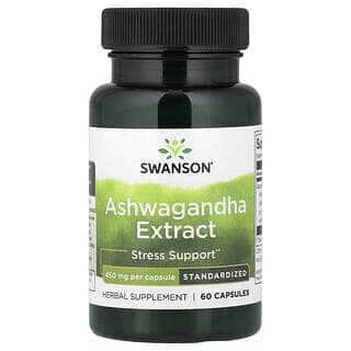 Swanson Vitamins, 南非醉茄提取物，標準化，450 毫克，60 粒膠囊
