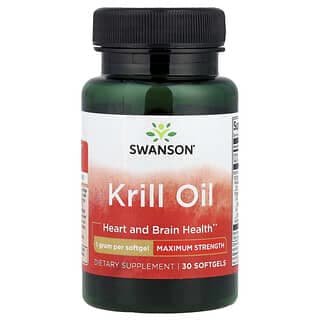 Swanson Vitamins, 磷蝦油，特強功效，30 粒軟膠囊