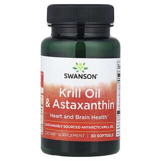 Swanson Vitamins, 磷蝦油和蝦青素，30 粒軟膠囊