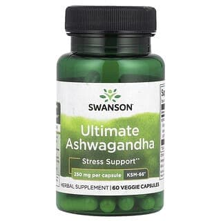 Swanson Vitamins, 高級南非醉茄，250 毫克，60 粒素食膠囊