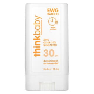 think, Thinkbaby®，氧化鋅抗曬棒，SPF 30，0.64 盎司（18.4 克）