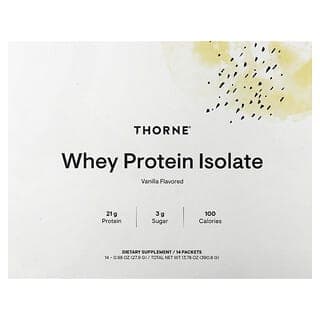 Thorne, 分離乳清蛋白，香草味，14 包，0.98 盎司（27.9 克）