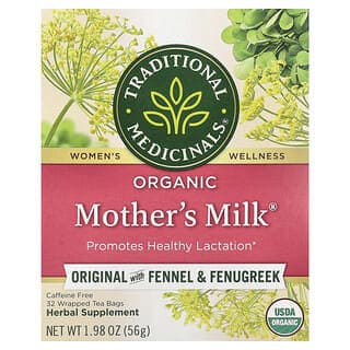 Traditional Medicinals, Organic Mother's Milk®，原初茴香/胡蘆巴，無咖啡萃取，32 茶包，1.98 盎司（56 克）