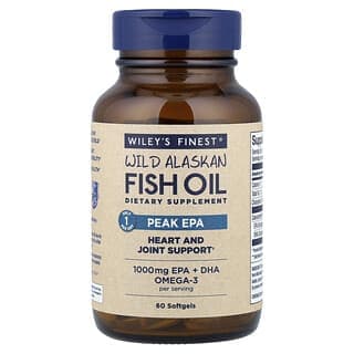 Wiley's Finest, 野生阿拉斯加魚油，Peak EPA，1000 毫克，60 粒魚軟凝膠