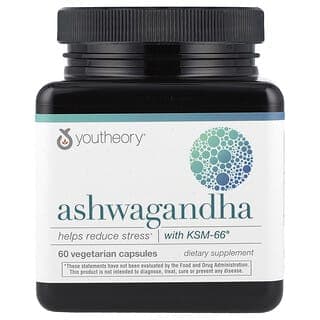 Youtheory, 南非醉茄，500 毫克，60 粒素食膠囊