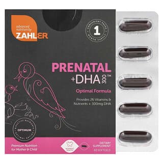 Zahler, Prenatal + DHA 300 孕產婦營養素，120 粒軟膠囊