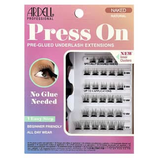 Ardell, 按壓式,預粘延長下睫毛,Naked Natural,30 個預粘睫毛簇和塗抹刷