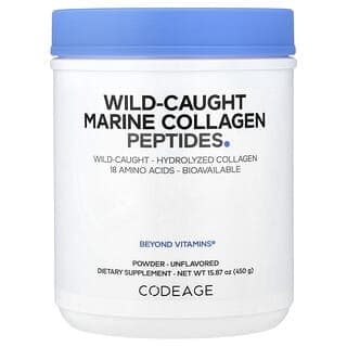 Codeage, Wild Caught海洋膠原蛋白肽粉,原味,15.87 盎司(450 克)