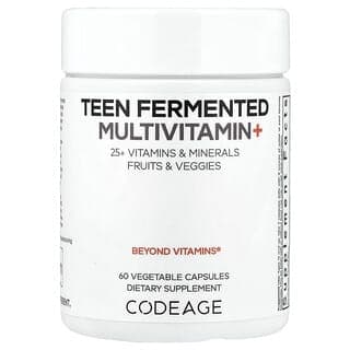 Codeage, 青少年發酵多維生素+, 60 粒素食膠囊