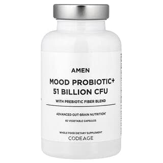 Codeage, Mood 益生菌+,益生元纖維混合物,60 粒素食膠囊