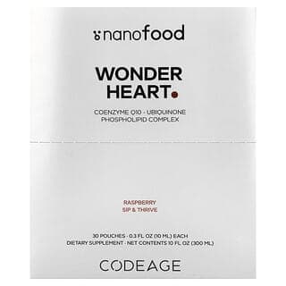 Codeage, Nanofood,Wonder Heart,樹莓味,30 袋,每袋 0.3 液量盎司(10 毫升)
