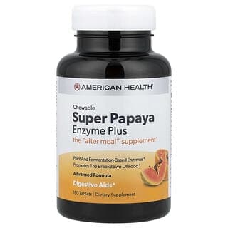 American Health, 超級木瓜酶+,咀嚼片,180 片