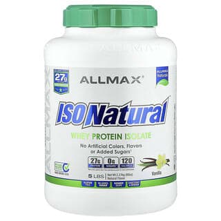 ALLMAX, ISONatural™,分離乳清蛋白,香草味,5 磅(2.27 千克)