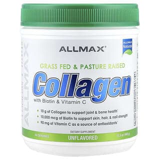 ALLMAX, 膠原蛋白,含生物維生素和維生素 C,原味,15.5 盎司(440 克)