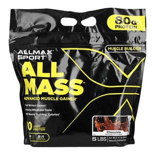 ALLMAX, 運動,ALLMASS™,高級增肌粉,巧克力味,5 磅(2.27 千克)