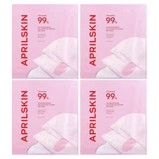 April Skin, TXA 煙酰胺膠原蛋白 99 膠囊凝膠美容面膜,4 片,每片 1.05 盎司(30 克)