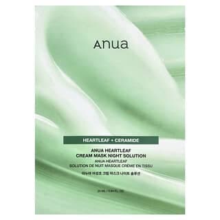 Anua, 魚腥草乳霜美容面膜夜間配方,0.84 液量盎司(25 毫升)