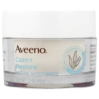 Aveeno, 舒緩 + 修護,燕麥凝膠保濕霜,敏感皮膚,無香,1.7 盎司(48 克)