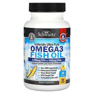 BioSchwartz, 歐米伽-3 魚油,檸檬味,90 粒軟凝膠