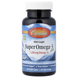 Carlson, Gems® 高級野生 Omega-3 魚油軟膠囊,50 粒軟膠囊