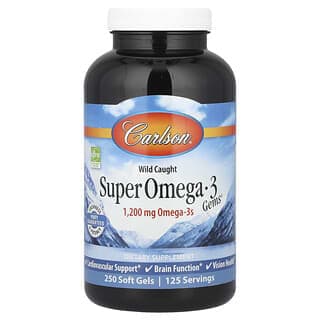 Carlson, Gems® 高級野生 Omega-3 魚油軟膠囊,250 粒軟膠囊