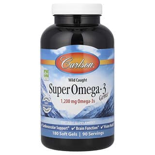 Carlson, Gems® 高級野生 Omega-3 魚油軟膠囊,180 粒軟膠囊