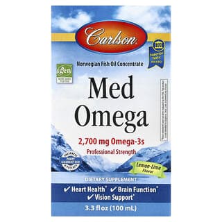 Carlson, Med Omega,,檸檬酸橙味,3.3 液量盎司(100 毫升)