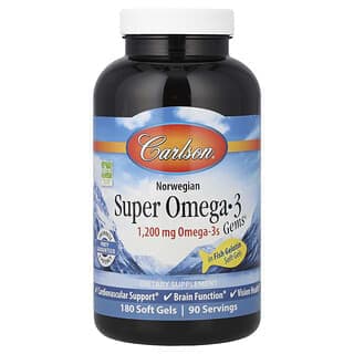 Carlson, 挪威超級 Omega-3 Gems®,180 粒軟膠囊