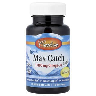 Carlson, Teen's Max Catch Minis,30 粒迷你軟膠囊
