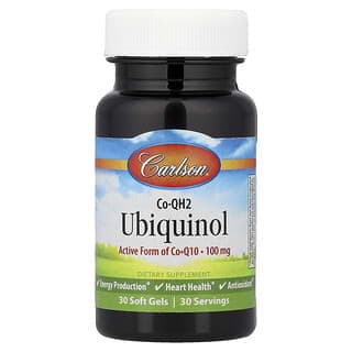 Carlson, CoQH2 泛醇,100 毫克,30 粒軟膠囊