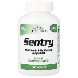 21st Century, Sentry,成年人復合維生素與多礦物質補充劑,300 片