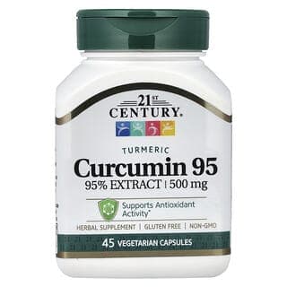 21st Century, 薑黃素 95,500 毫克,45 粒素食膠囊