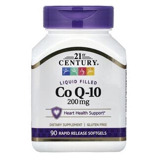21st Century, 液體填充輔酶 Q10,200 毫克,90 粒軟凝膠