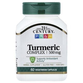 21st Century, 薑黃複合物,500毫克,60粒素食膠囊