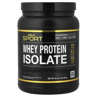 California Gold Nutrition, 運動系列,分離乳清蛋白,原味,1 磅(454 克)