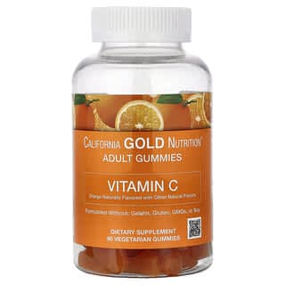 California Gold Nutrition, 維生素 C 軟糖,含來自全 β-胡蘿卜素的維生素 A,90 粒素食軟糖