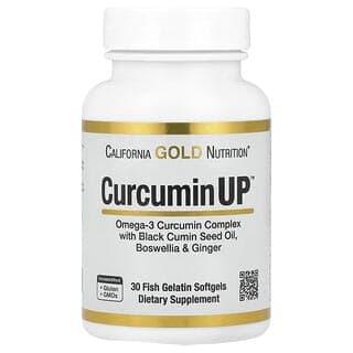 California Gold Nutrition, CurcuminUP™ 魚明膠軟膠囊,含 Omega-3 姜黃素複合物、黑種草籽油、乳香和生姜,30 粒
