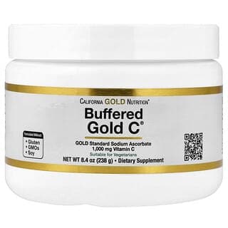 California Gold Nutrition, Buffered Gold C®,非酸性維生素 C 粉,抗壞血酸鈉,8.4 盎司(238 克)