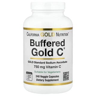 California Gold Nutrition, Buffered Gold C®,金標準抗壞血酸鈉(維生素 C),240 粒素食膠囊