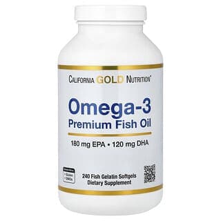 California Gold Nutrition, Omega-3,優質魚油,240 粒魚明膠軟膠囊