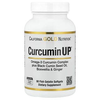California Gold Nutrition, CurcuminUP™ 魚明膠軟膠囊,含 Omega-3 姜黃素複合物、黑種草籽油、乳香和生姜,90 粒