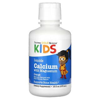 California Gold Nutrition, 兒童液體鈣,含鎂、維生素 D 和鋅,16 液量盎司(473 毫升)