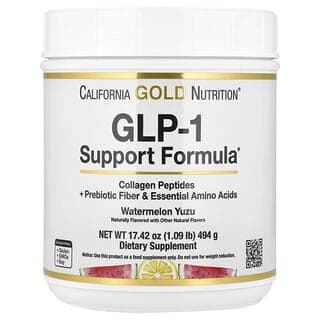 California Gold Nutrition, 含膠原蛋白肽、益生元纖維和必需氨基酸的 GLP-1 幫助配方,西瓜柚子味,1.09 磅(494 克)